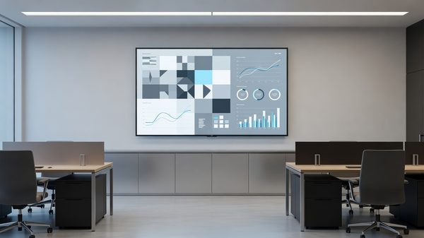 Parking management software dashboard displayed on a monitor in a facility office